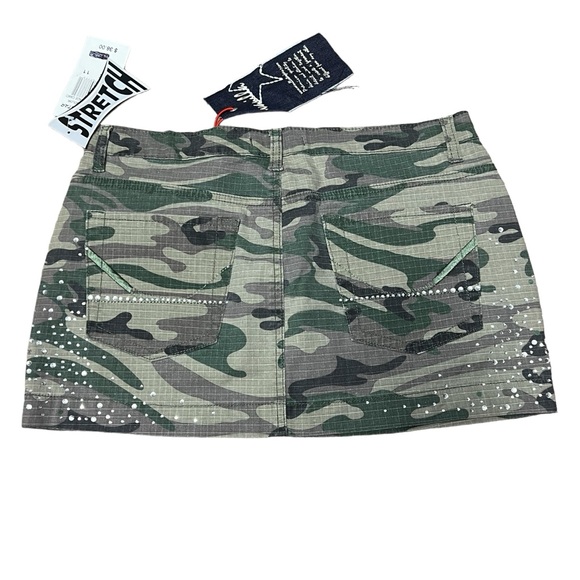 Vanilla Star NWT - Womens Camo Rhinestone Embellished Skirt Sz. 11 |31"W| - Picture 5 of 6